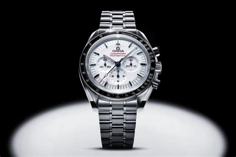 omega white speedmaster moonwatch|omega speedmaster white dial price.